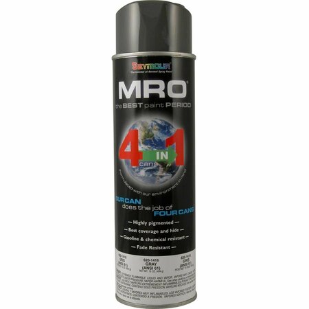 SEYMOUR MIDWEST 20 oz MRO High Solid Spray Paint, Gray SM620-1416